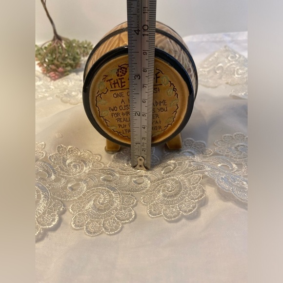 Vintage glazed ceramic Beer Barrel “Cuss Box” “swear jar” piggy bank (humour) - Picture 8 of 12
